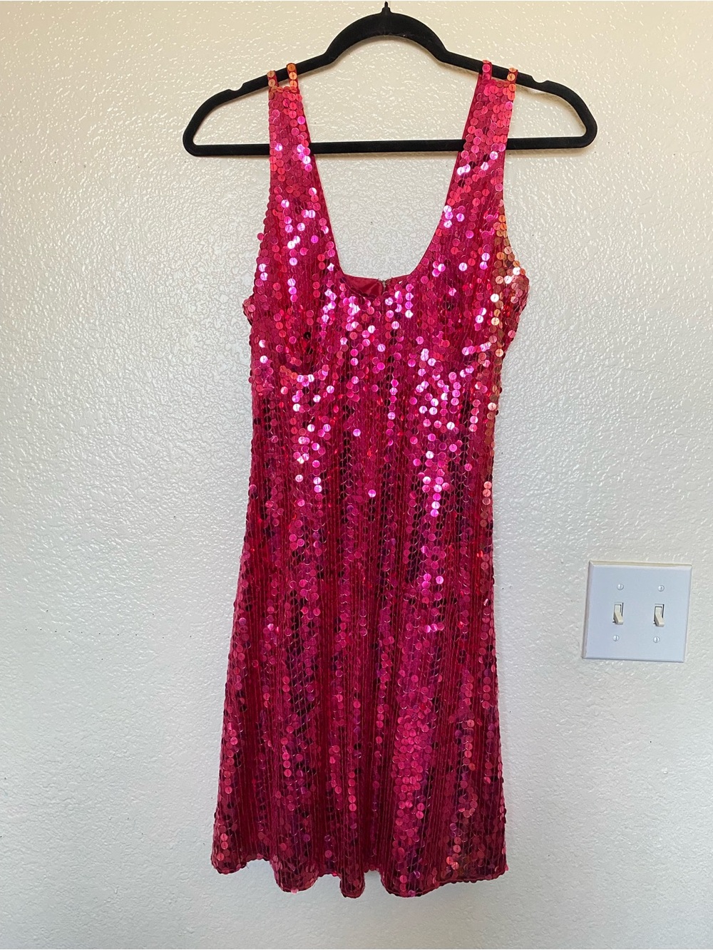 Vintage 80s / 90s Legally Blonde Nightline Pink Sequin Dress